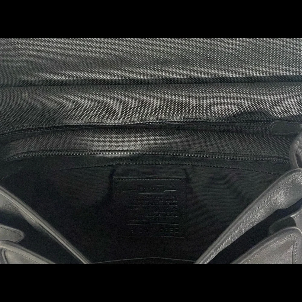 Vintage Coach Black Leather Briefcase Laptop Bag #d8c-5299 - Picture 5 of 5